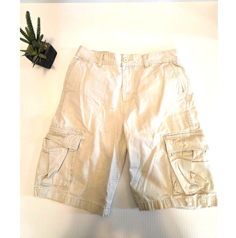 Urban Pipeline Khaki Utility Cargo y2K Shorts Mens 32 Streetwear Grunge